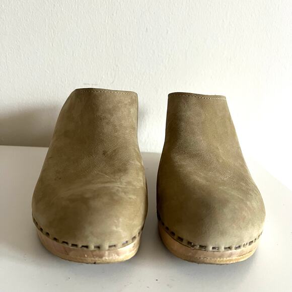 No.6 New School Clog on Wedge suede green size 43 - Picture 4 of 9